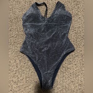 Sparkly Black One Piece Swimsuit